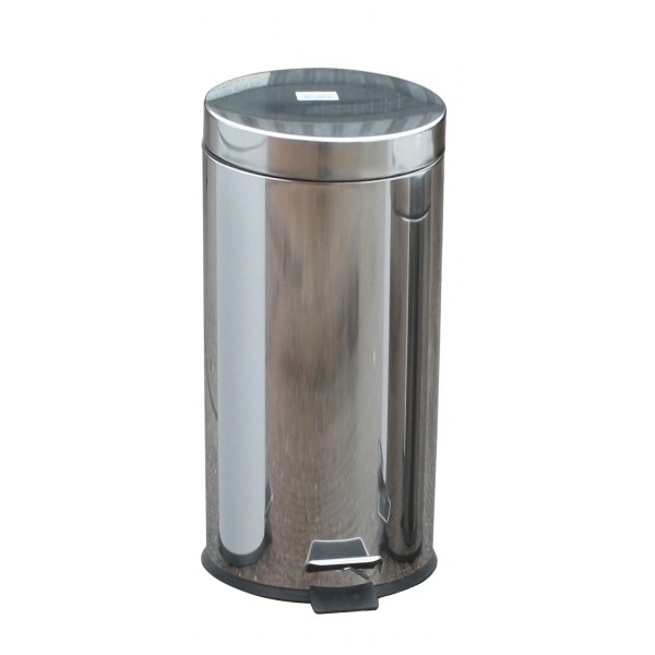 30 Litre Pedal Bin, Stainless Steel Mirror Finish U Group PED17