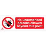 Prohibition Safety Sign Rigid