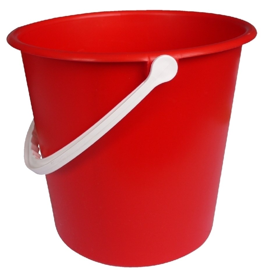 coloured plastic buckets