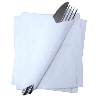 1 ply 30cm White Napkins