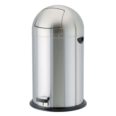 40 Litre Pedal Operated Push Bin, Stainless Steel