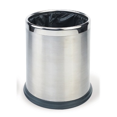 Probbax Round Waste Basket 10L, Stainless Steel