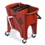 Red Foot Operated Mop Bucket, 15 litre