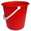 Red Plastic Bucket, 9 Litre