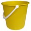 Yellow Plastic Bucket, 9 Litre
