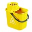 Yellow Plastic Mop Bucket, 12 Litre